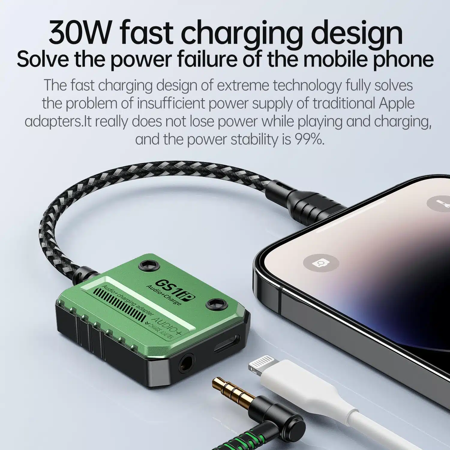 3.5 mm headset lightning charger